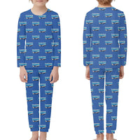 Thumbnail for Saab 2000 - Children Pajamas - Original Pattern - Blue