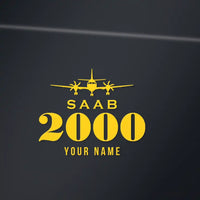 Thumbnail for Saab 2000 - Heritage Die-Cut - Yellow + Name - Die-Cut - Close-up