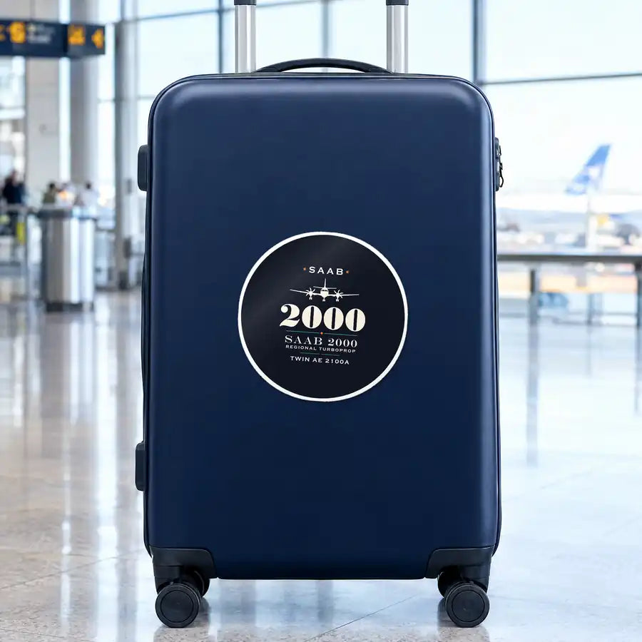 Saab 2000 - Heritage - Circle Sticker - Suitcase