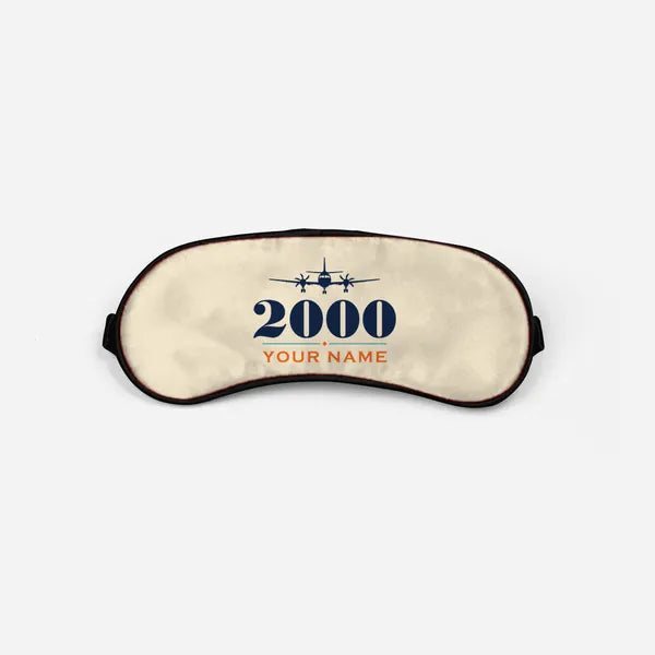 Saab 2000 - Heritage + Name - Sleep Mask - Beige