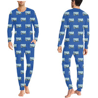 Thumbnail for Saab 2000 - Men Pajamas - Cartoon Pattern - Blue