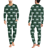 Thumbnail for Saab 2000 - Men Pajamas - Cartoon Pattern - Dark Green