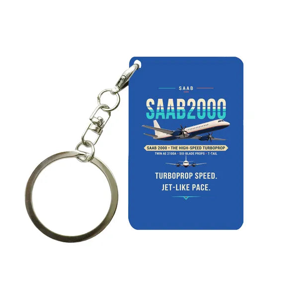 Saab 2000 - Original - Key Chain - Blue