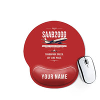 Thumbnail for Saab 2000 - Original + Name - Ergonomic Mouse Pad - Red