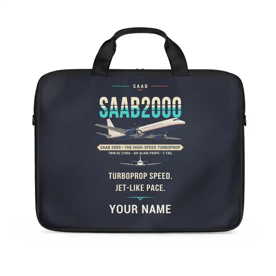 Saab 2000 - Original + Name - Laptop Bag
