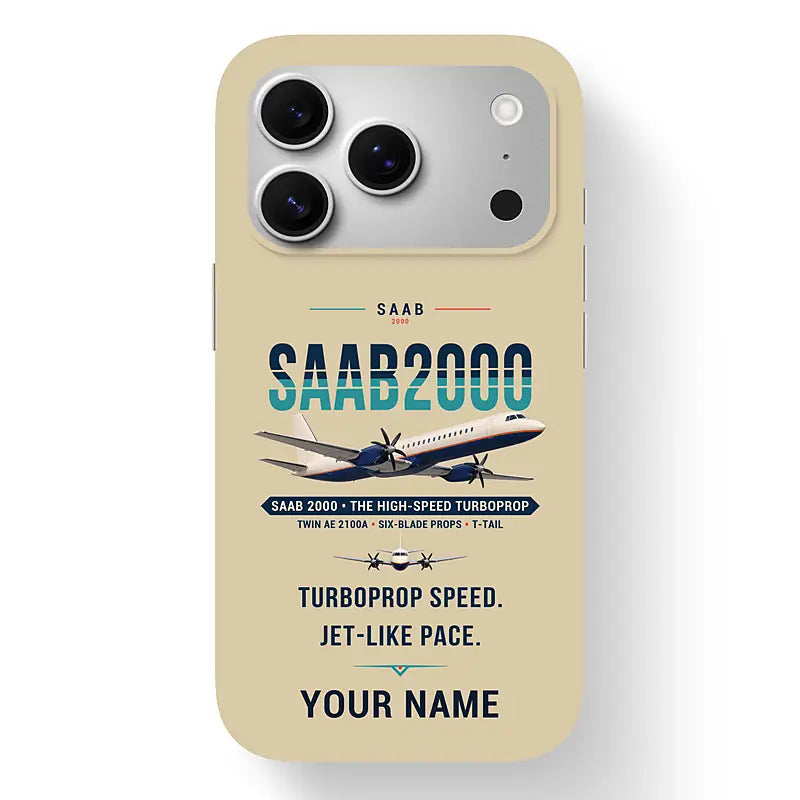 Saab 2000 - Original + Name - MagSafe iPhone 17 Pro - Beige