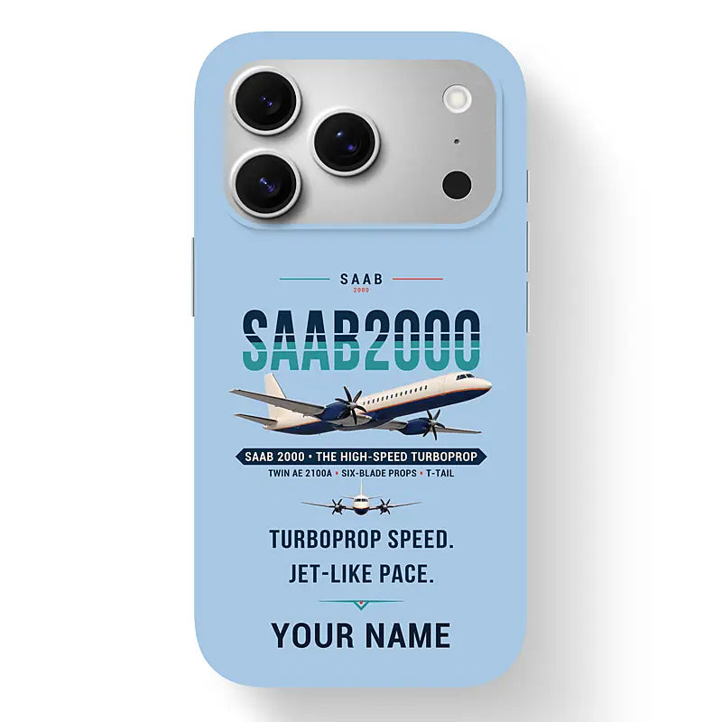 Saab 2000 - Original + Name - MagSafe iPhone 17 Pro - Light Blue