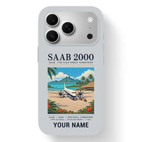 Thumbnail for Saab 2000 - Poster + Name - MagSafe iPhone 17 Pro - Light Gray