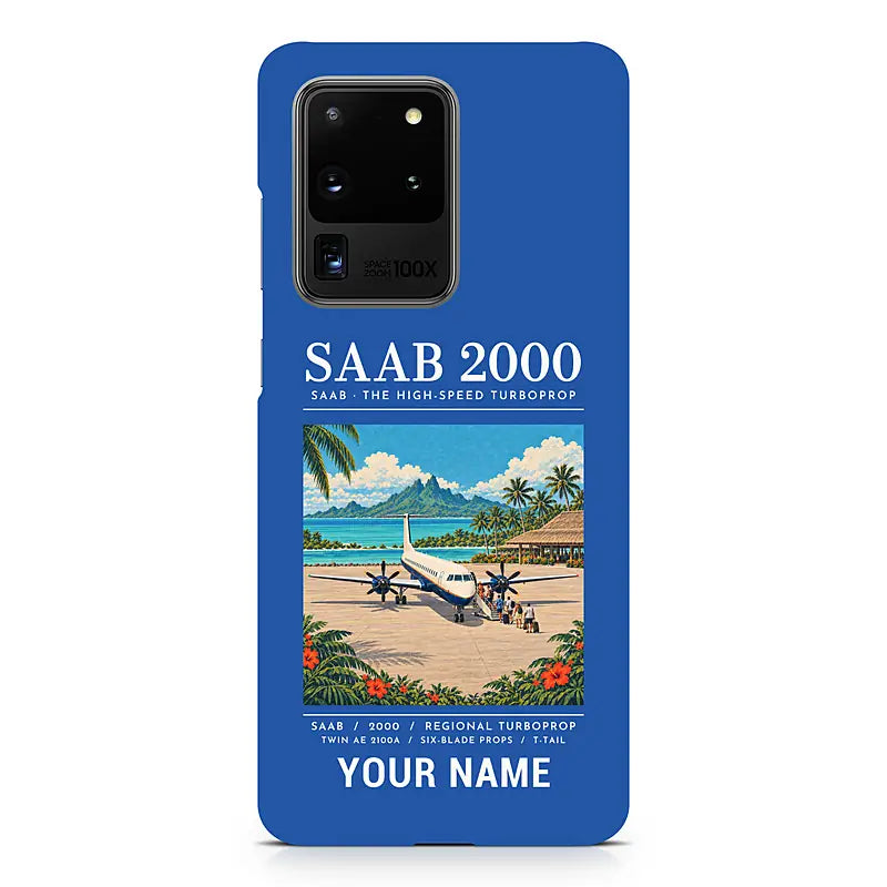 Saab 2000 - Poster + Name - Samsung Case - Blue