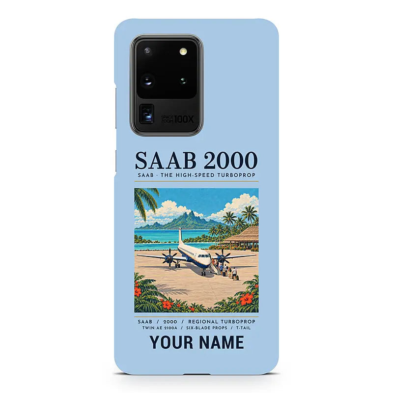 Saab 2000 - Poster + Name - Samsung Case - Light Blue