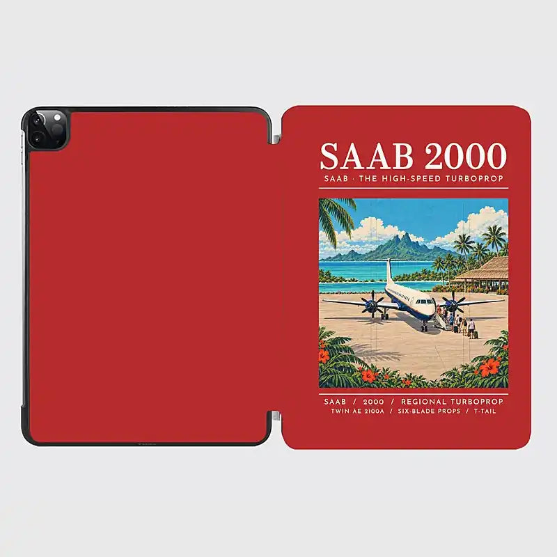 Saab 2000 - Poster - iPad Case - Red