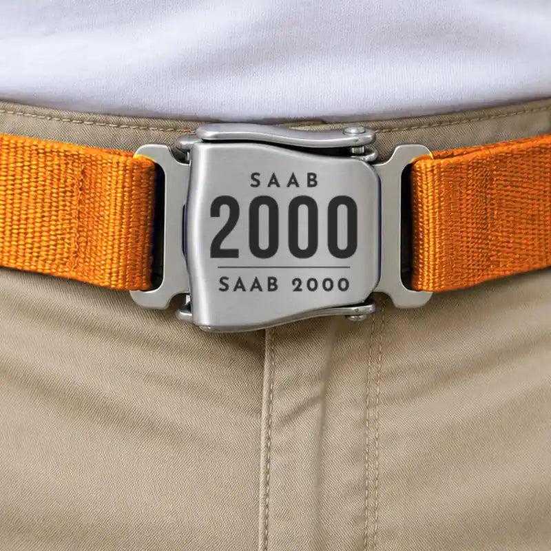 Saab 2000 - Seat Belt - Tag - Orange