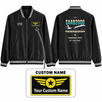Thumbnail for Saab 2000 Stylish Jackets - Baseball Collar - Original + Name - Black