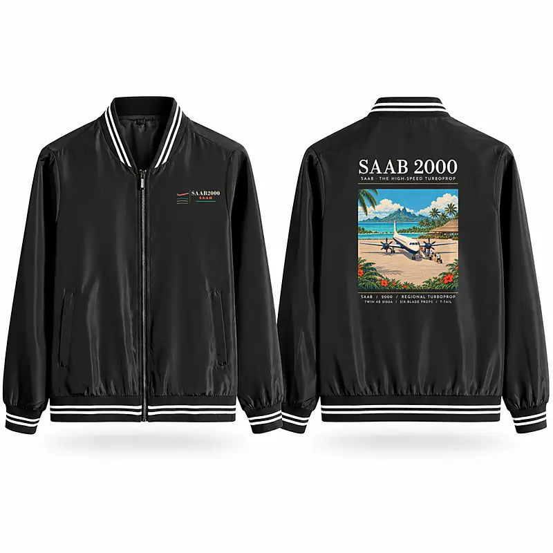 Saab 2000 Stylish Jackets - Baseball Collar - Poster - Black