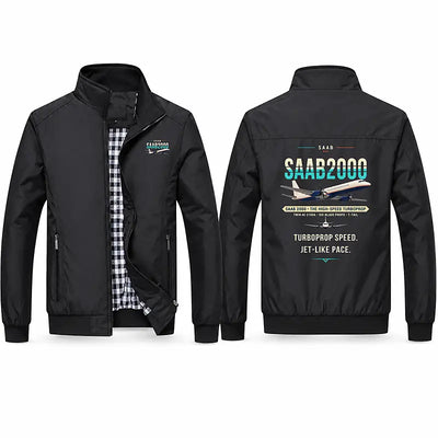 Saab 2000 Stylish Jackets - Stand Collar - Original - Black