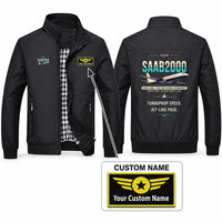 Thumbnail for Saab 2000 Stylish Jackets - Stand Collar - Original + Name - Black