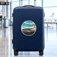 Thumbnail for Saab 340B - 3D - Circle Sticker - Suitcase