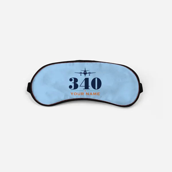 Saab 340B - Heritage + Name - Sleep Mask - Light Blue