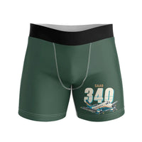 Thumbnail for Saab 340B - Men Boxers - Cartoon - Dark Green
