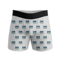 Thumbnail for Saab 340B - Men Boxers - Cartoon Pattern - Light Gray