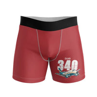 Thumbnail for Saab 340B - Men Boxers - Cartoon - Red