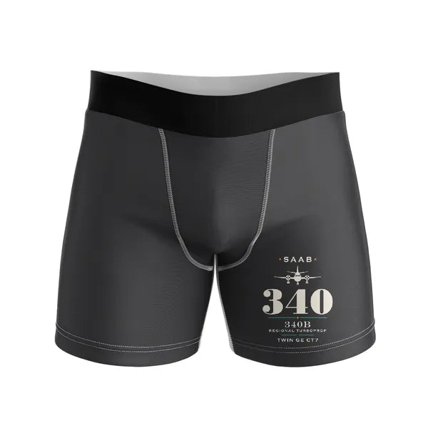 Saab 340B - Men Boxers - Heritage - Black