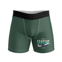 Thumbnail for Saab 340B - Men Boxers - Original + Name - Dark Green