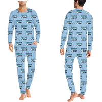 Thumbnail for Saab 340B - Men Pajamas - Original Pattern - Light Blue
