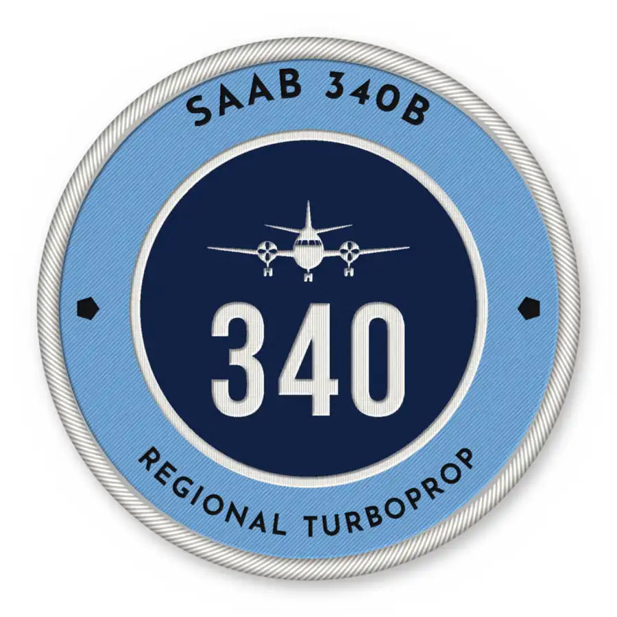 Saab 340B Patches - Circle - Sky Navy