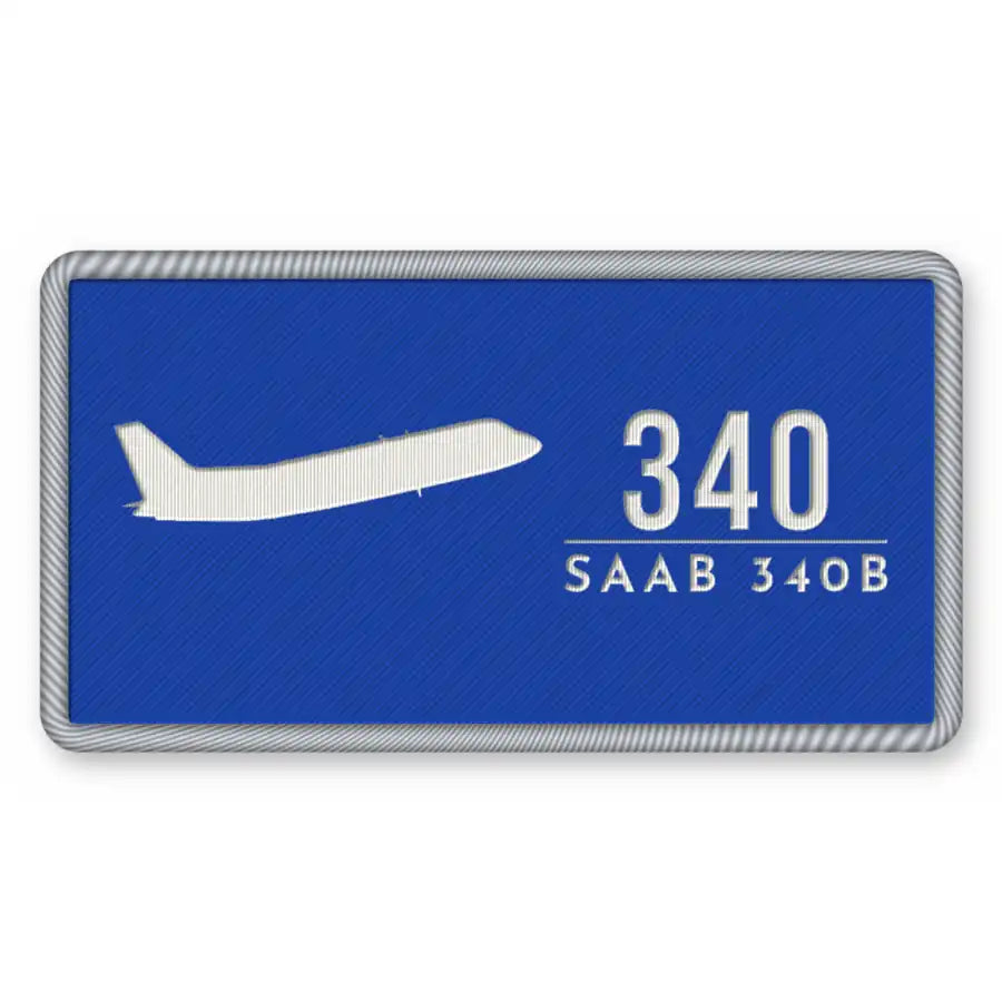 Saab 340B Patches - Rectangle - Royal White