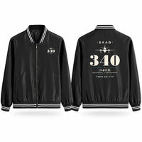 Thumbnail for Saab 340B Stylish Jackets - Baseball Collar - Heritage - Black