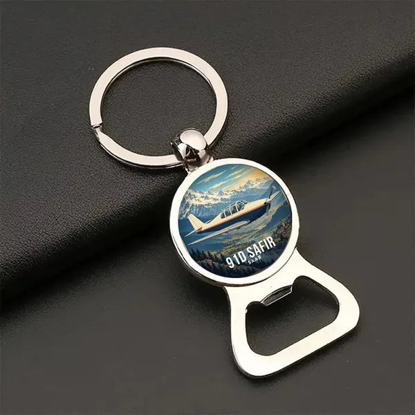 Saab 91D Safir - 3D - Bottle Opener Key Chain - Full Print