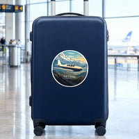 Thumbnail for Saab 91D Safir - 3D - Circle Sticker - Suitcase