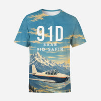 Thumbnail for Saab 91D Safir 3D All-Over Print Clothing - T-Shirt - 3D