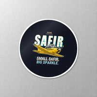 Thumbnail for Saab 91D Safir - Cartoon - Circle Sticker - Close-up