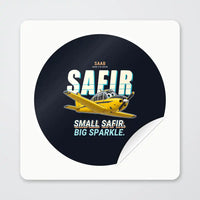 Thumbnail for Saab 91D Safir - Cartoon - Circle Sticker - Peel