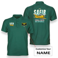 Thumbnail for Saab 91D Safir - Cartoon - Double-Side Polo - Green + Name