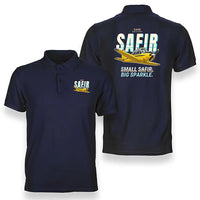 Thumbnail for Saab 91D Safir - Cartoon - Double-Side Polo - Navy Blue