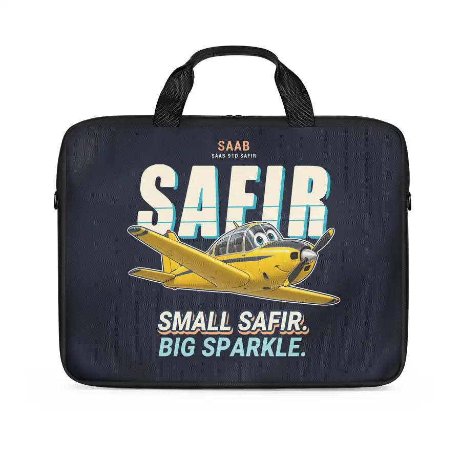 Saab 91D Safir - Cartoon - Laptop Bag