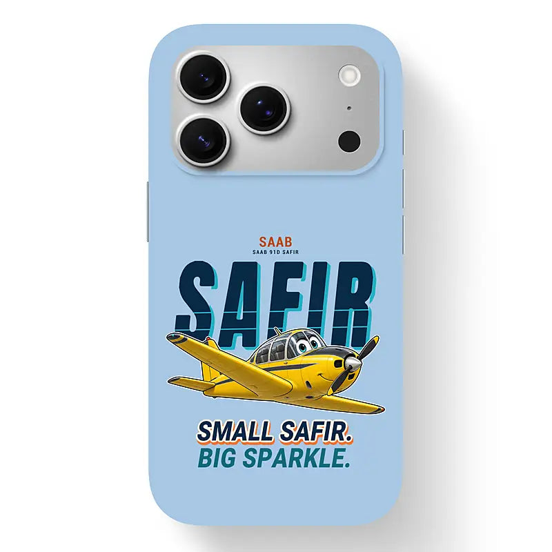 Saab 91D Safir - Cartoon - MagSafe iPhone 17 Pro - Light Blue