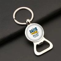 Thumbnail for Saab 91D Safir - Cartoon + Name - Bottle Opener Key Chain - White