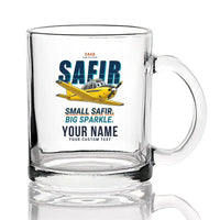 Thumbnail for Saab 91D Safir - Cartoon + Name - Coffee & Tea Glass