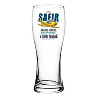 Thumbnail for Saab 91D Safir - Cartoon + Name - Pilsner Beer Glass
