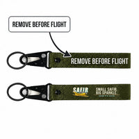Thumbnail for Saab 91D Safir Hawk-Shaped Key Chains - Dark Green - Cartoon - Remove Before Flight