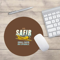 Thumbnail for Saab 91D Safir - Cartoon - Round Mouse Pad - Brown