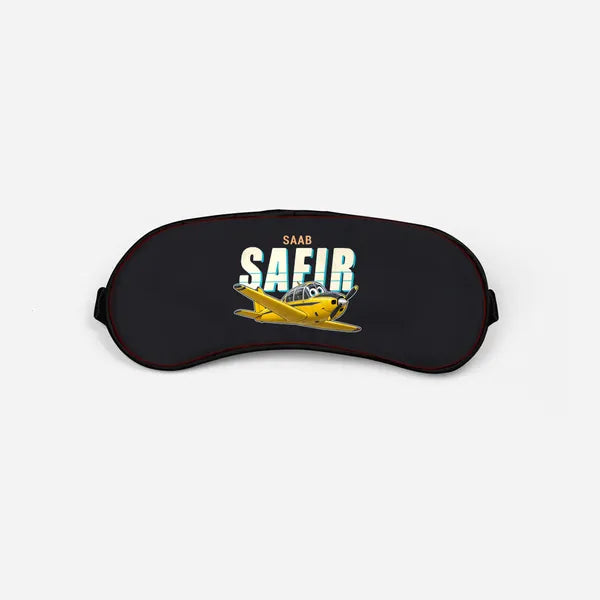 Saab 91D Safir - Cartoon - Sleep Mask - Black