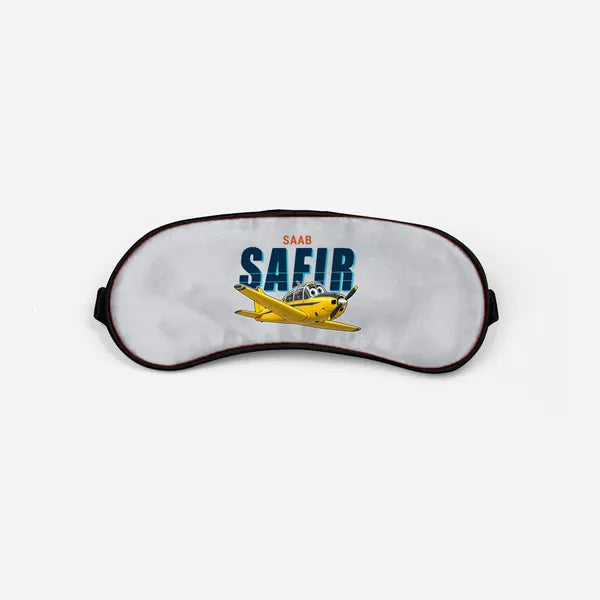 Saab 91D Safir - Cartoon - Sleep Mask - Light Gray