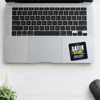 Thumbnail for Saab 91D Safir - Cartoon - Square Sticker - Laptop