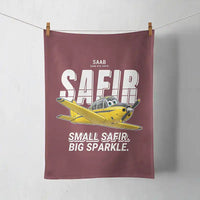 Thumbnail for Saab 91D Safir - Cartoon - Towel - Dark Red