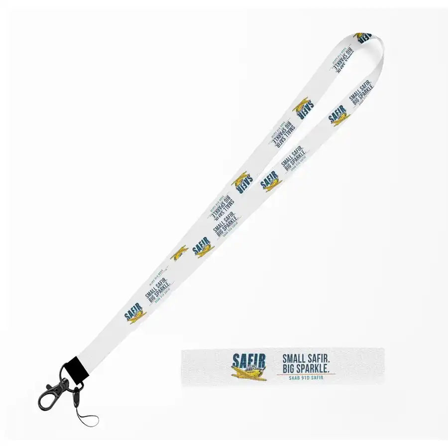Saab 91D Safir Lanyard & ID Holders lanyard - Cartoon - White